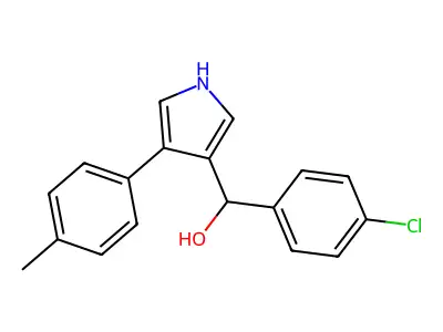(4-chlorophenyl)[4-(4-methylphenyl)-1H-pyrrol-3-yl]methanol structure