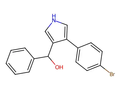[4-(4-bromophenyl)-1H-pyrrol-3-yl](phenyl)methanol structure