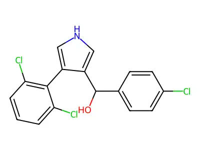 (4-chlorophenyl)[4-(2,6-dichlorophenyl)-1H-pyrrol-3-yl]methanol structure