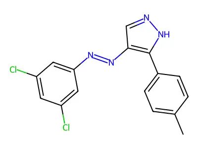 3-(4-methylphenyl)-4H-pyrazol-4-one N-(3,5-dichlorophenyl)hydrazone structure