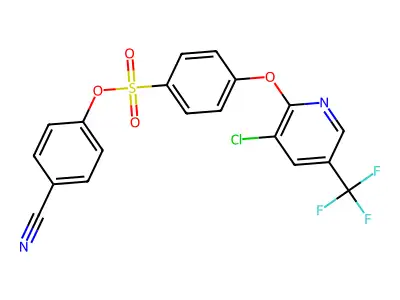 4-Cyanophenyl 4-((3-chloro-5-(trifluoromethyl)-2-pyridinyl)oxy)benzenesulfonate structure
