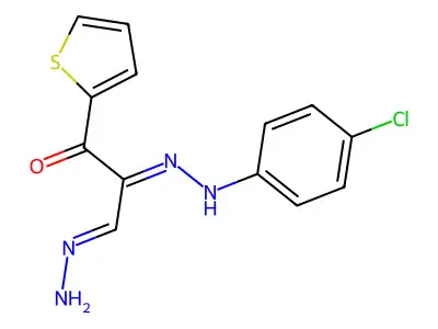 2-[2-(4-Chlorophenyl)hydrazono]-3-oxo-3-(2-thienyl)propanal hydrazone structure