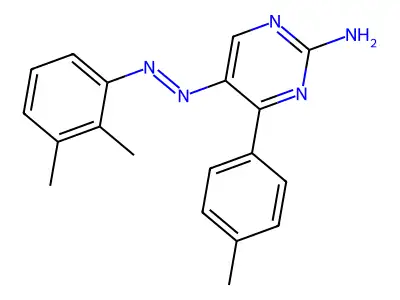 5-[2-(2,3-Dimethylphenyl)diazenyl]-4-(4-methylphenyl)-2-pyrimidinamine structure