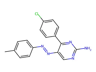 4-(4-Chlorophenyl)-5-[2-(4-methylphenyl)diazenyl]-2-pyrimidinamine structure