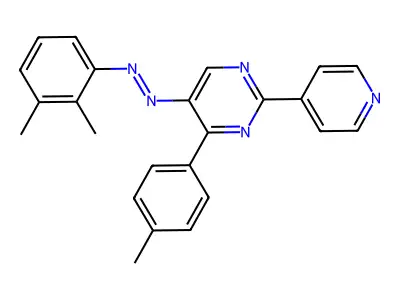 5-[2-(2,3-Dimethylphenyl)diazenyl]-4-(4-methylphenyl)-2-(4-pyridinyl)pyrimidine structure