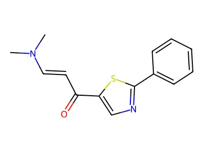 3-(Dimethylamino)-1-(2-phenyl-1,3-thiazol-5-yl)prop-2-en-1-one structure