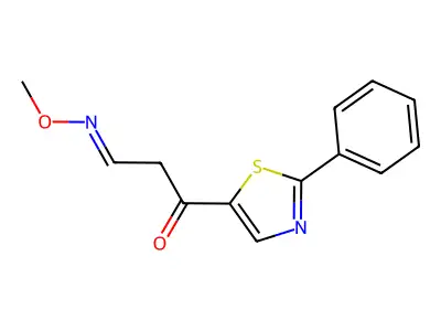 3-Methoxyimino-1-(2-phenyl-1,3-thiazol-5-yl)propan-1-one structure