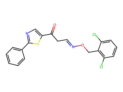 3-[(2,6-Dichlorophenyl)methoxyimino]-1-(2-phenyl-1,3-thiazol-5-yl)propan-1-one structure