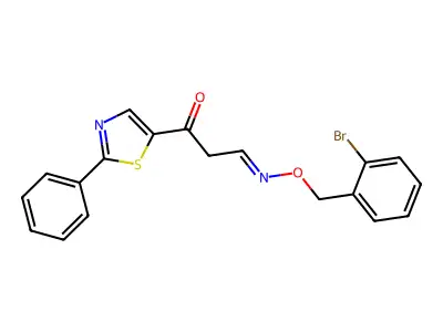 3-[(2-Bromophenyl)methoxyimino]-1-(2-phenyl-1,3-thiazol-5-yl)propan-1-one structure