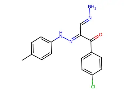 1-(4-chlorophenyl)-3-hydrazinylidene-2-[(4-methylphenyl)hydrazinylidene]propan-1-one structure