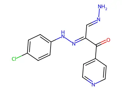 2-[(4-Chlorophenyl)hydrazinylidene]-3-hydrazinylidene-1-pyridin-4-ylpropan-1-one structure