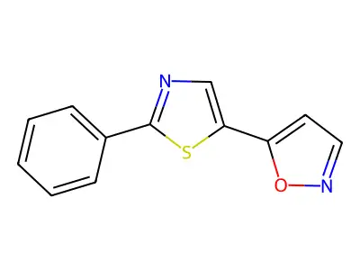 5-(2-Phenyl-1,3-thiazol-5-yl)isoxazole structure