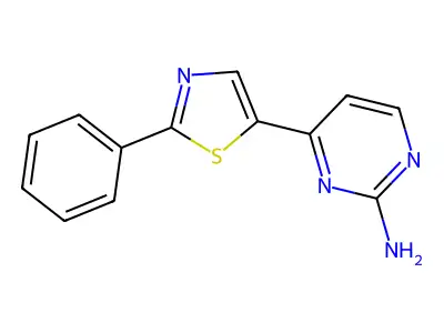 4-(2-Phenyl-1,3-thiazol-5-yl)pyrimidin-2-amine structure