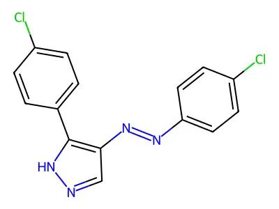 3-(4-chlorophenyl)-4H-pyrazol-4-one N-(4-chlorophenyl)hydrazone structure