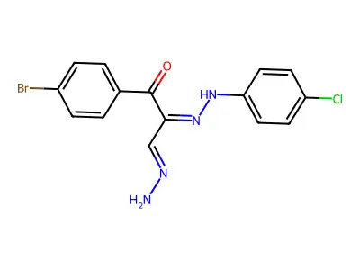 3-(4-Bromophenyl)-2-[2-(4-chlorophenyl)hydrazono]-3-oxopropanal hydrazone structure