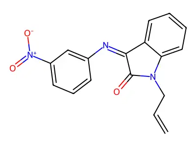 1-allyl-3-[(3-nitrophenyl)imino]-1,3-dihydro-2H-indol-2-one structure