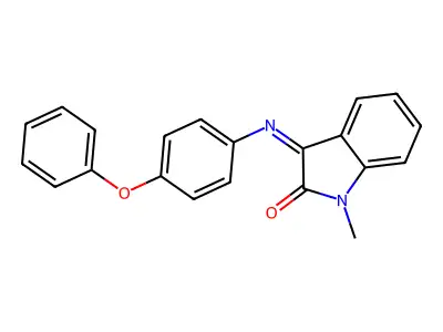 3-((4-Phenoxyphenyl)imino)-1-methylindolin-2-one structure