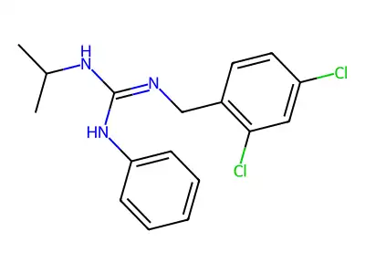N-(2,4-dichlorobenzyl)-N'-isopropyl-N''-phenylguanidine structure