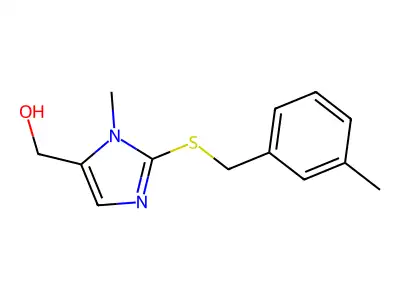 {1-methyl-2-[(3-methylbenzyl)sulfanyl]-1H-imidazol-5-yl}methanol structure