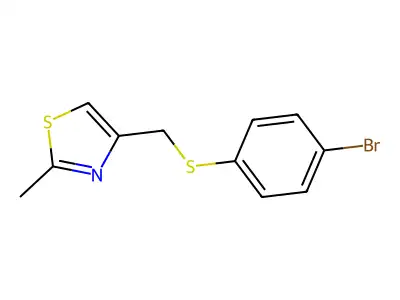 4-{[(4-Bromophenyl)sulfanyl]methyl}-2-methyl-1,3-thiazole structure