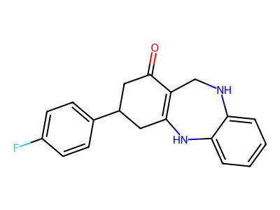 9-(4-Fluorophenyl)-5,6,8,9,10,11-hexahydrobenzo[b][1,4]benzodiazepin-7-one structure