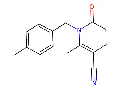 2-Methyl-1-(4-methylbenzyl)-6-oxo-1,4,5,6-tetrahydro-3-pyridinecarbonitrile structure