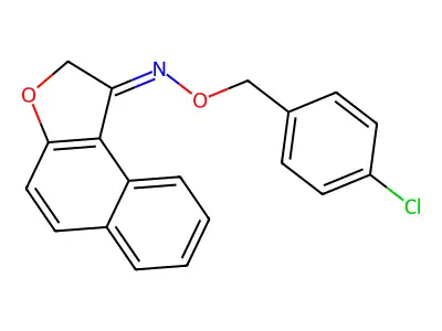 N-[(4-chlorophenyl)methoxy]benzo[e][1]benzofuran-1-imine structure