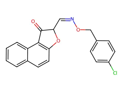 2-[(4-Chlorophenyl)methoxyiminomethyl]benzo[e][1]benzofuran-1-one structure