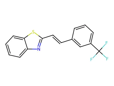2-[2-[3-(Trifluoromethyl)phenyl]ethenyl]-1,3-benzothiazole structure