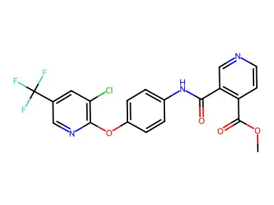 methyl 3-[(4-{[3-chloro-5-(trifluoromethyl)-2-pyridinyl]oxy}anilino)carbonyl]isonicotinate structure