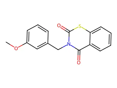 3-(3-methoxybenzyl)-2H-1,3-benzothiazine-2,4(3H)-dione structure