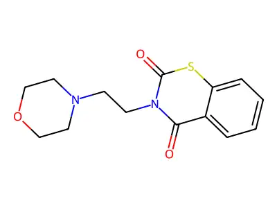 3-(2-morpholinoethyl)-2H-1,3-benzothiazine-2,4(3H)-dione structure