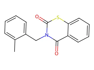 3-(2-methylbenzyl)-2H-1,3-benzothiazine-2,4(3H)-dione structure