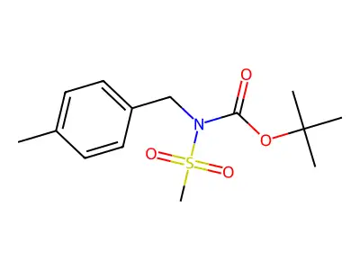 tert-butyl N-(4-methylbenzyl)-N-(methylsulfonyl)carbamate structure