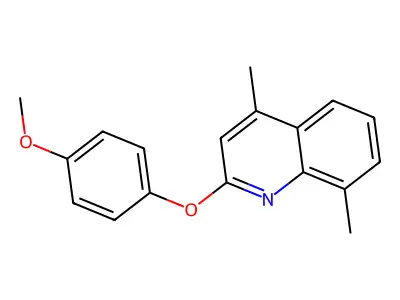 2-(4-Methoxyphenoxy)-4,8-dimethylquinoline structure