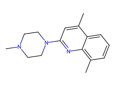 4,8-Dimethyl-2-(4-methylpiperazin-1-yl)quinoline structure