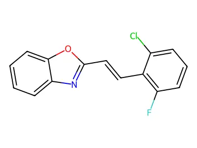 2-[2-(2-Chloro-6-fluorophenyl)ethenyl]-1,3-benzoxazole structure
