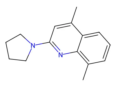 4,8-Dimethyl-2-(1-pyrrolidinyl)quinoline structure