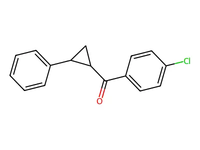(4-Chlorophenyl)(2-phenylcyclopropyl)methanone structure