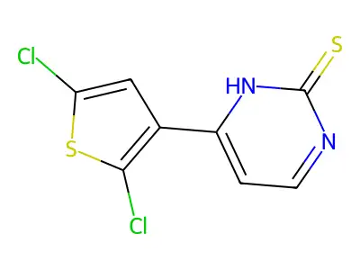 4-(2,5-Dichloro-3-thienyl)-2-pyrimidinylhydrosulfide structure