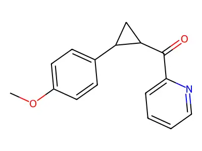 [2-(4-Methoxyphenyl)cyclopropyl](2-pyridinyl)methanone structure