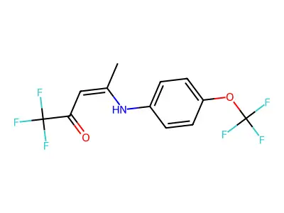 1,1,1-Trifluoro-4-[4-(trifluoromethoxy)anilino]-3-penten-2-one structure