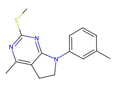 methyl 4-methyl-7-(3-methylphenyl)-6,7-dihydro-5H-pyrrolo[2,3-d]pyrimidin-2-yl sulfide structure