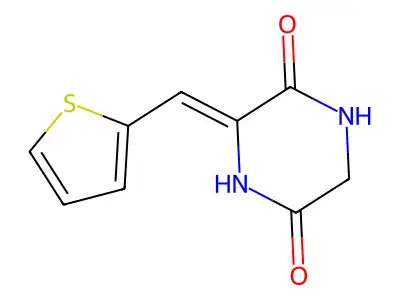 3-(Thiophen-2-ylmethylidene)piperazine-2,5-dione structure