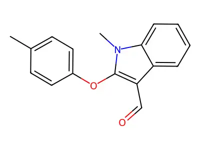 1-methyl-2-(4-methylphenoxy)-1H-indole-3-carbaldehyde structure
