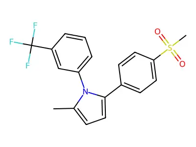 2-methyl-5-[4-(methylsulfonyl)phenyl]-1-[3-(trifluoromethyl)phenyl]-1H-pyrrole structure