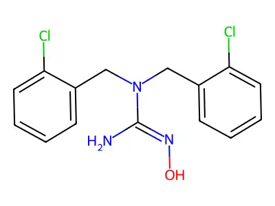 N,N-bis(2-chlorobenzyl)-N''-hydroxyguanidine structure
