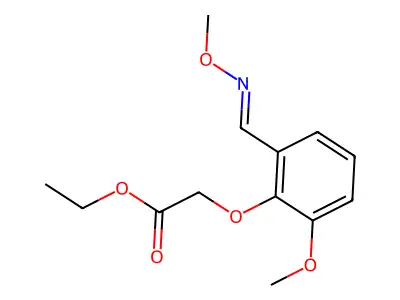Ethyl 2-(2-methoxy-6-((methoxyimino)methyl)phenoxy)acetate structure