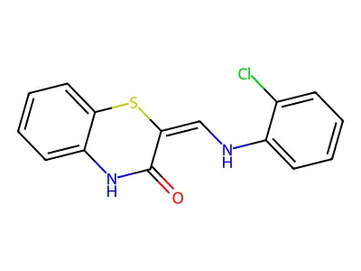 2-[(2-chloroanilino)methylidene]-4H-1,4-benzothiazin-3-one structure