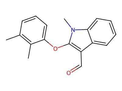 2-(2,3-dimethylphenoxy)-1-methyl-1H-indole-3-carbaldehyde structure